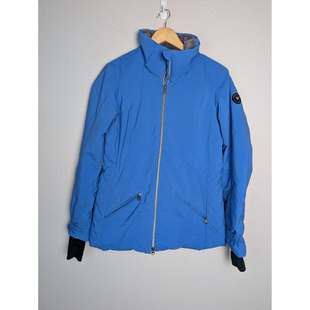 Obermeyer Jacket Womens 6 Blue Puffer Insulated Quilted Lined Pockets Zipped
